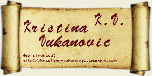 Kristina Vukanović vizit kartica